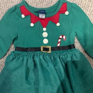 Old Navy Festive Elf Dress - Green and Red